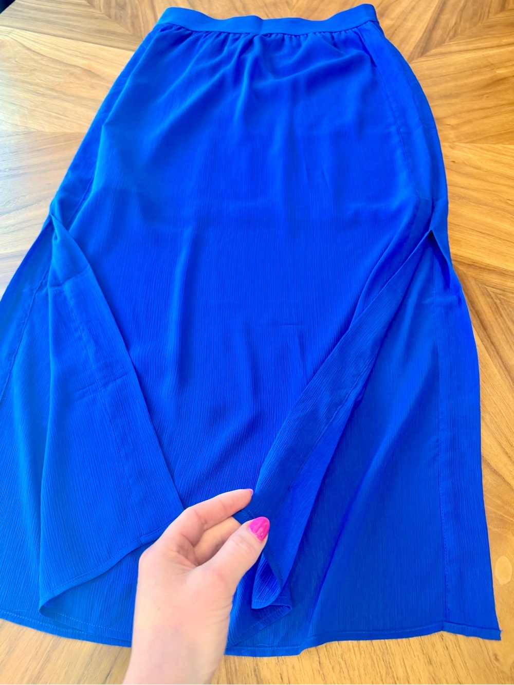 Ann Taylor Cobalt Royal Blue Maxi Skirt | Small Petite - Picture 4 of 10
